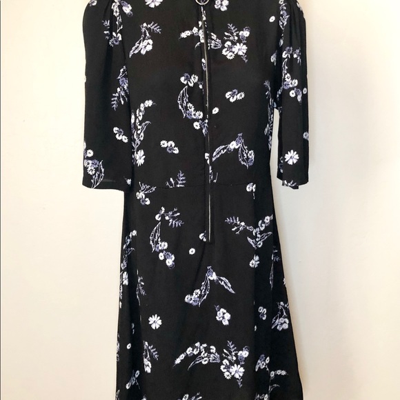 Black Floral Dress XS - Picture 3 of 6
